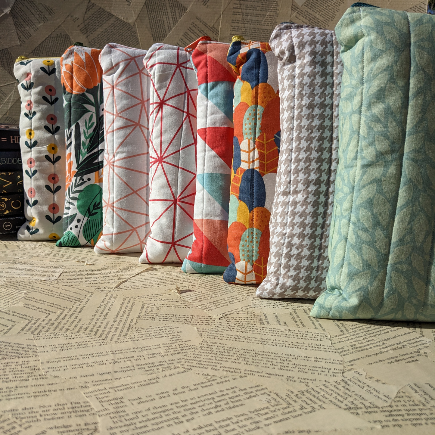 Basic Quilted Book Sleeves (with Zipper)