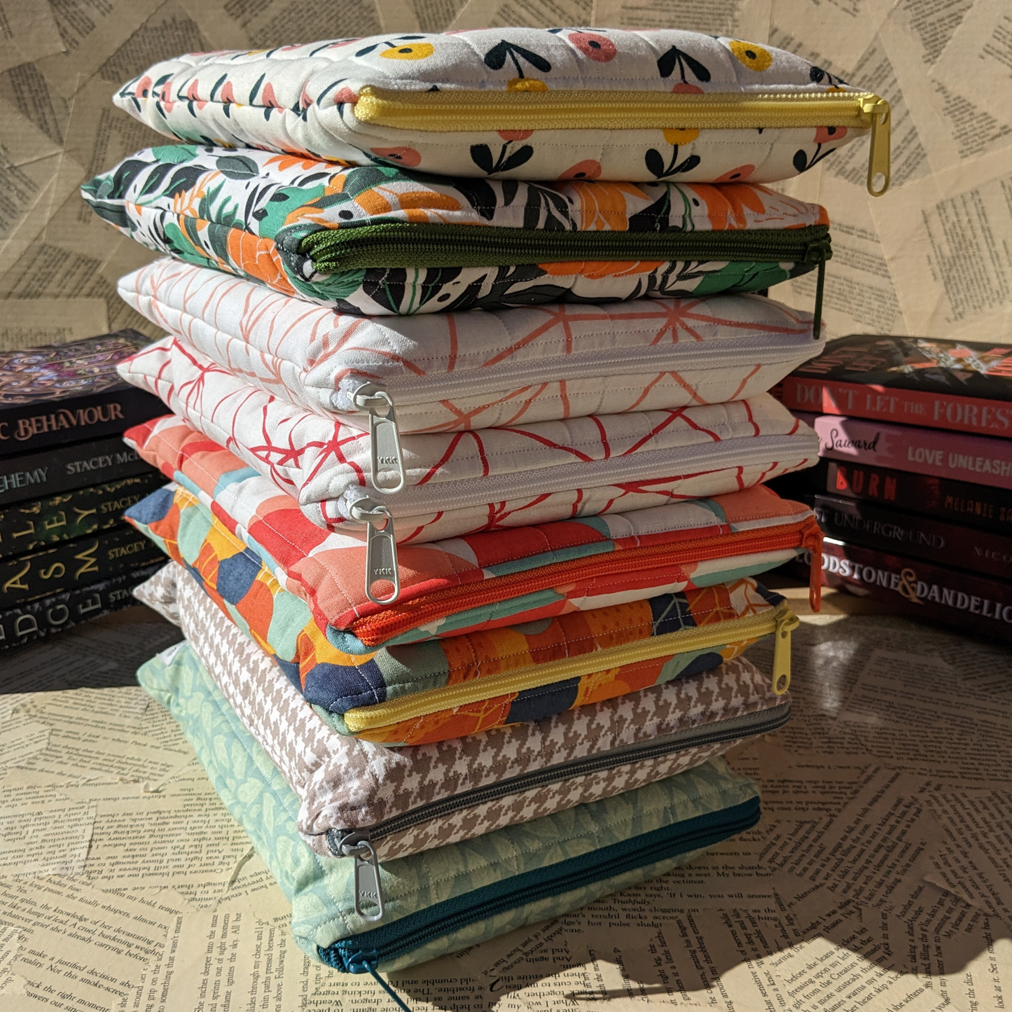 Basic Quilted Book Sleeves (with Zipper)
