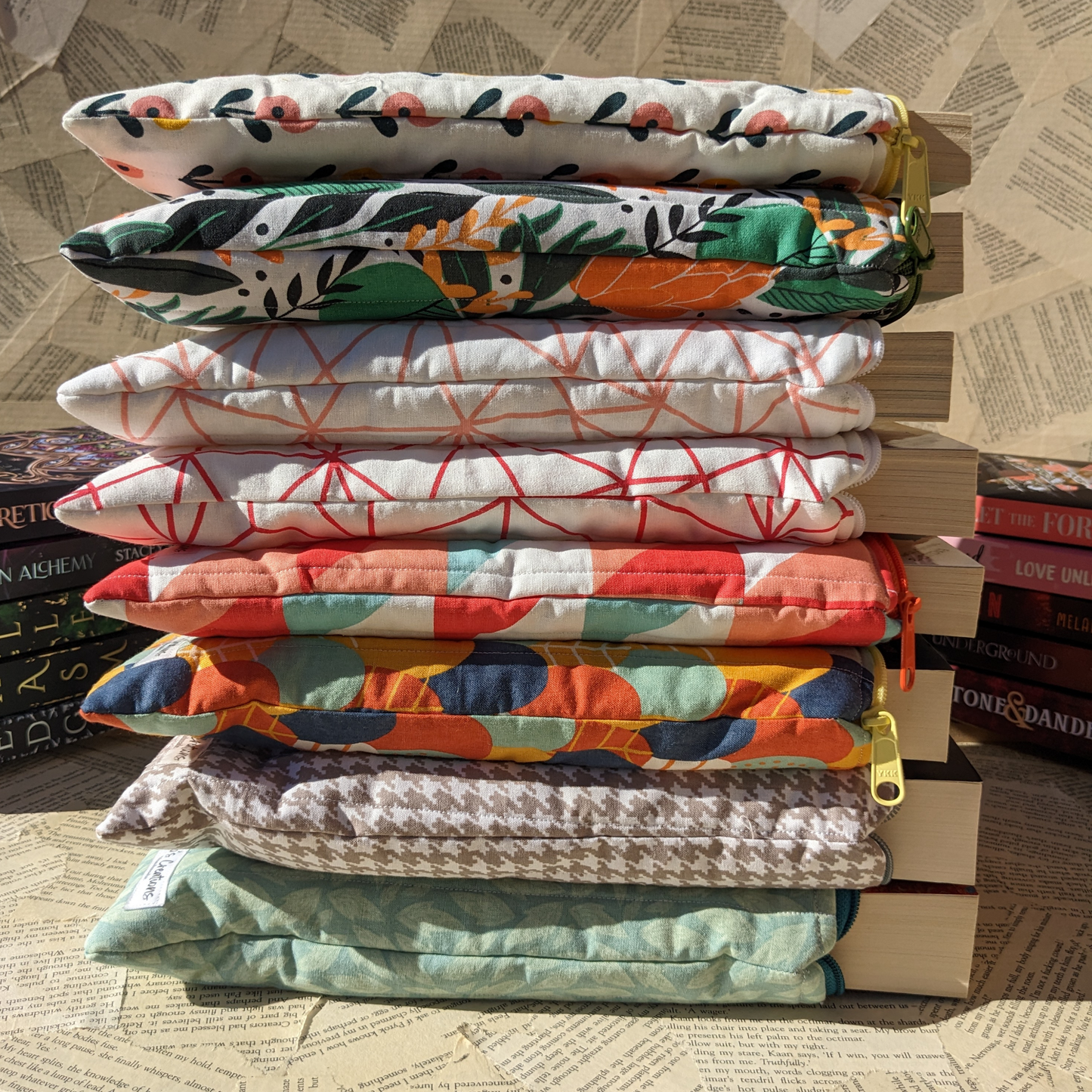 Basic Quilted Book Sleeves (with Zipper)