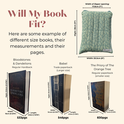 Basic Quilted Book Sleeves (with Zipper)